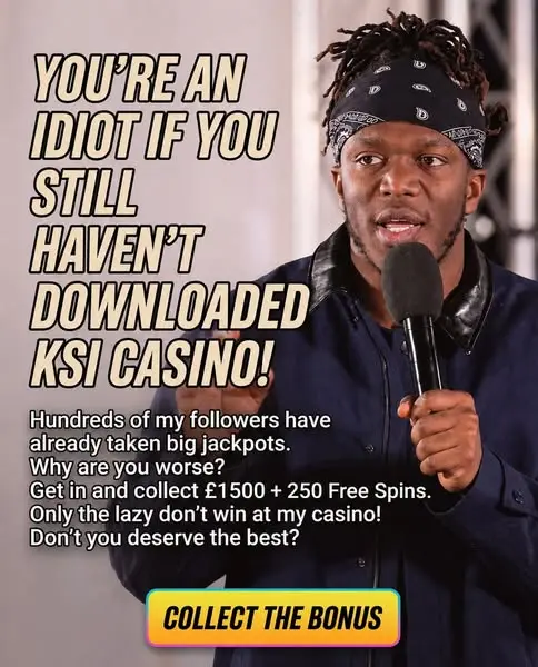 Кадр рекламы KSI Casino