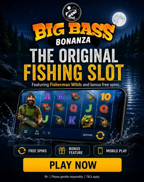Кадр рекламы Big Bass Licensed partner