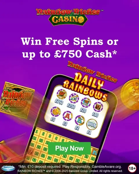 Кадр рекламы Rainbow Riches Casino