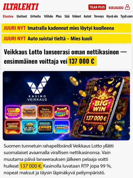 Кадр рекламы Pelaajien Yhteisö Suomi