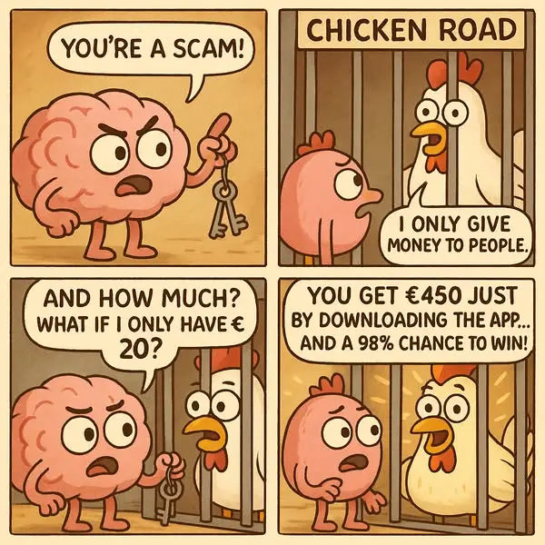 Кадр рекламы Chicken Road