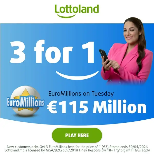 Кадр рекламы Lottoland Malta