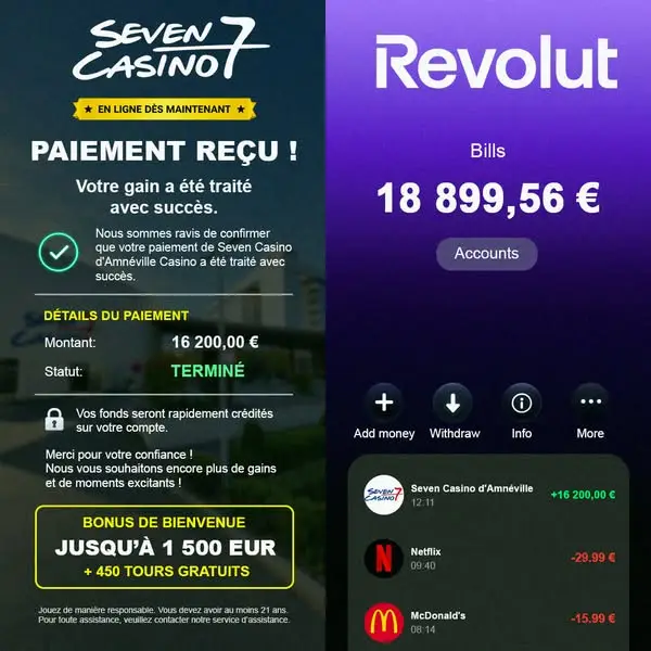 Кадр рекламы Seven Casino d’Amnéville Actualités