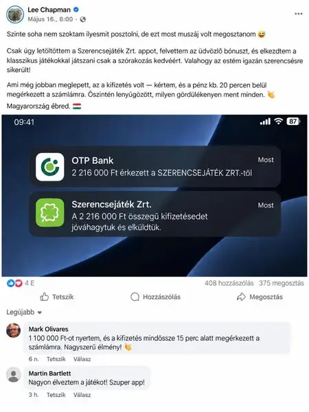 Кадр рекламы Játékgépek Online