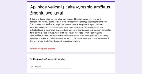 Кадр рекламы Aplinkos veiksnių įtaka sveikatai
