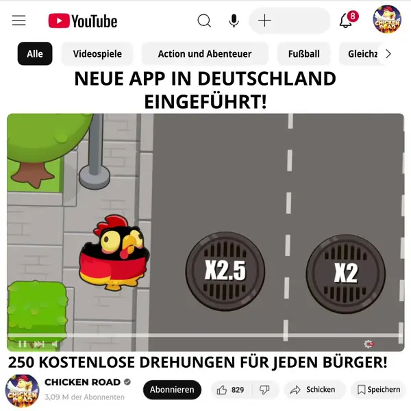 Кадр рекламы Chicken Road Fans