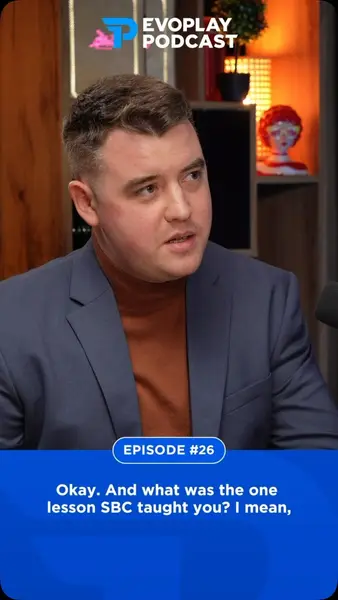 Кадр рекламы Evoplay Podcast