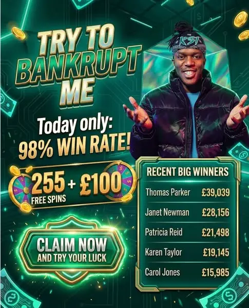 Кадр рекламы KSI Casino