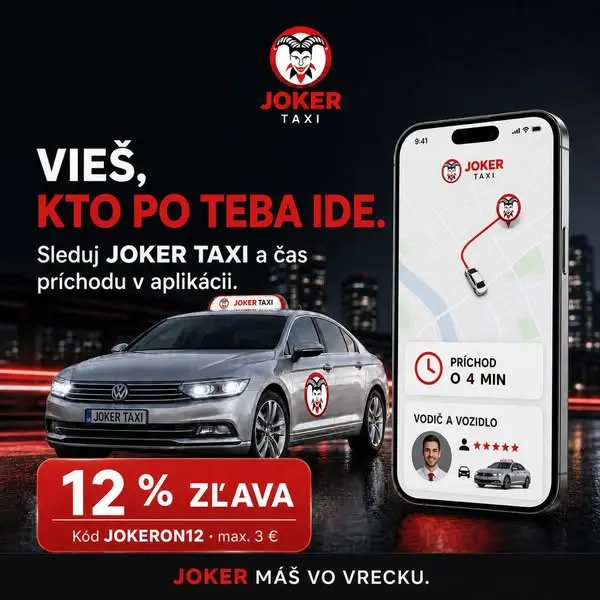 Кадр рекламы Joker Taxi Partizánske
