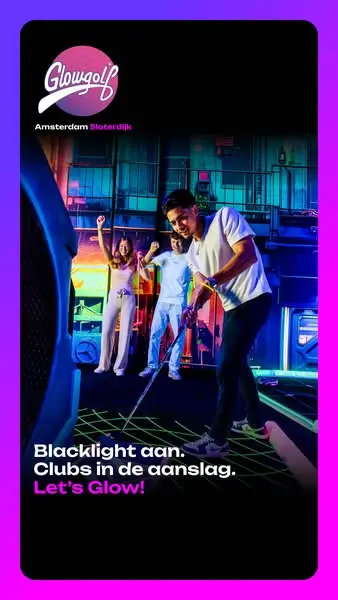 Кадр рекламы GlowGolf Amsterdam Sloterdijk