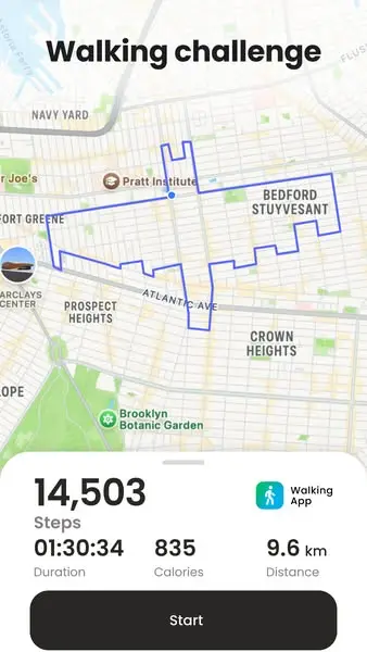 Кадр рекламы Walking App