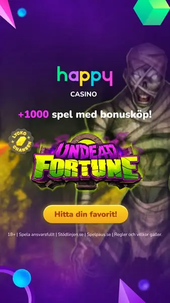 Кадр рекламы Happycasino.se