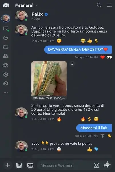 Кадр рекламы Giochi d'oro