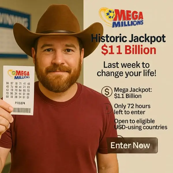 Кадр рекламы Mega Lottery USA