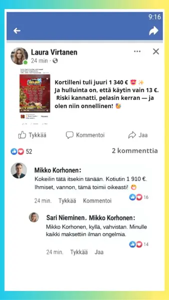 Кадр рекламы Casino Suomi