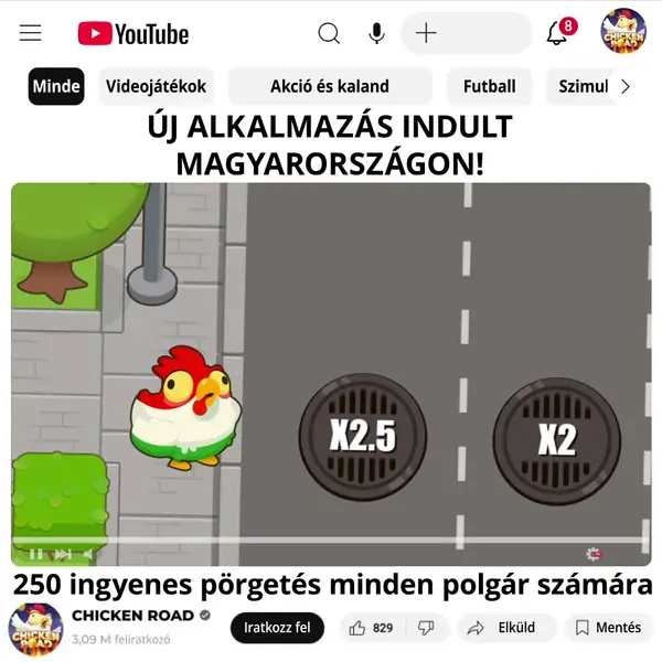 Кадр рекламы Chicken-Road