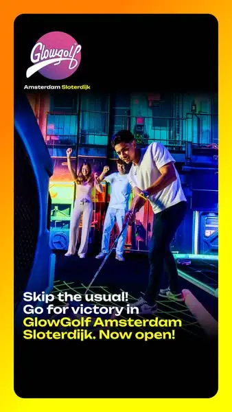 Кадр рекламы GlowGolf Amsterdam Sloterdijk