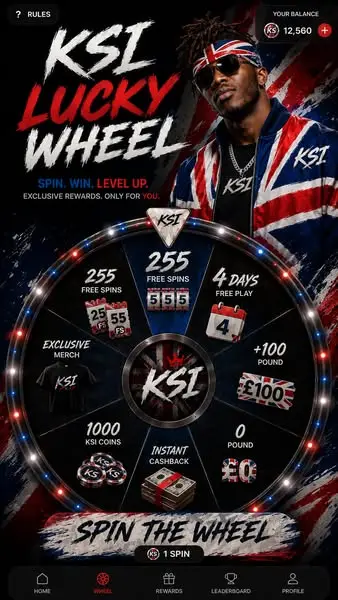 Кадр рекламы KSI Lucky Wheel