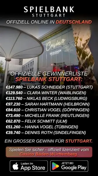 Кадр рекламы Spielbanken Deutschland.com
