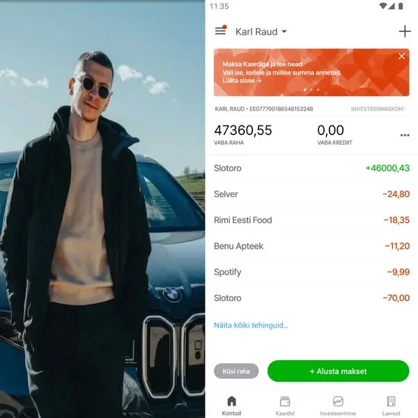 Кадр рекламы Karl Raud