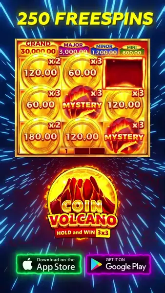 Кадр рекламы Coin Volcano