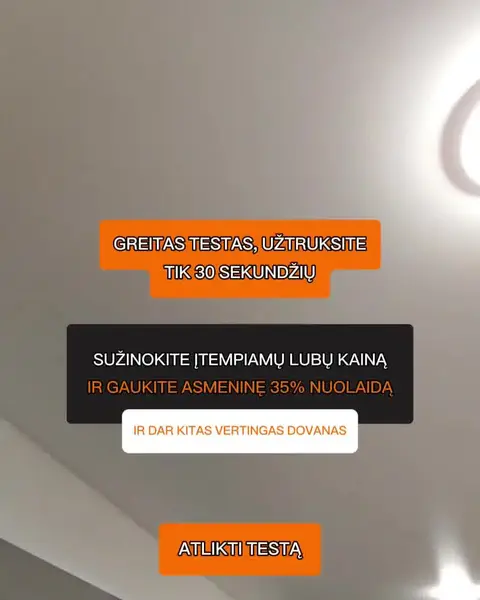 Кадр рекламы Įtempiamos lubos