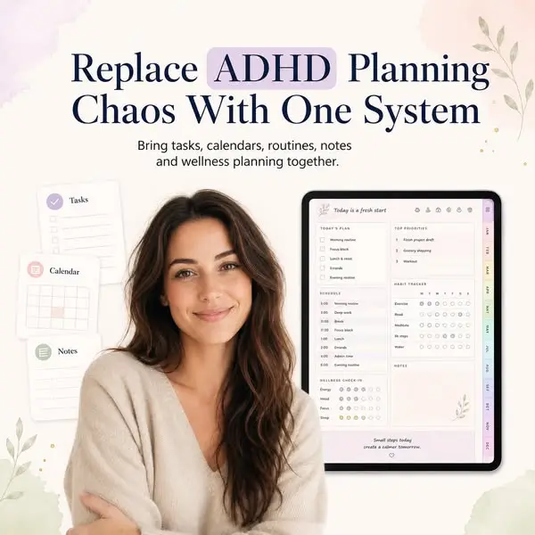 Кадр рекламы ADHD Planner Kit