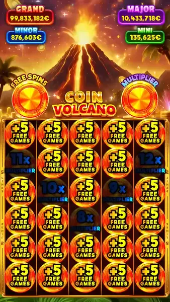 Кадр рекламы Coin Volcano
