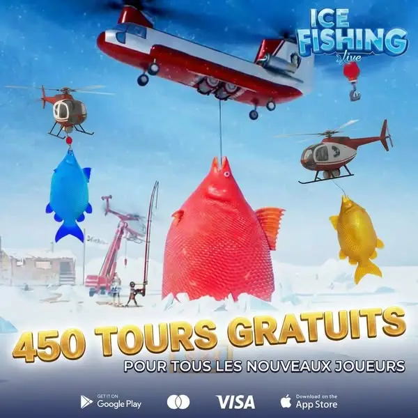 Кадр рекламы Ice Fishing app
