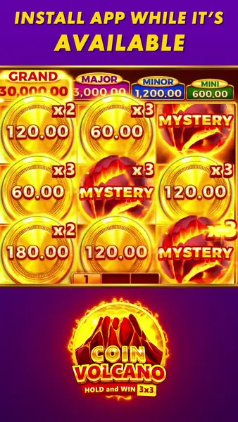 Кадр рекламы Coin Volcano