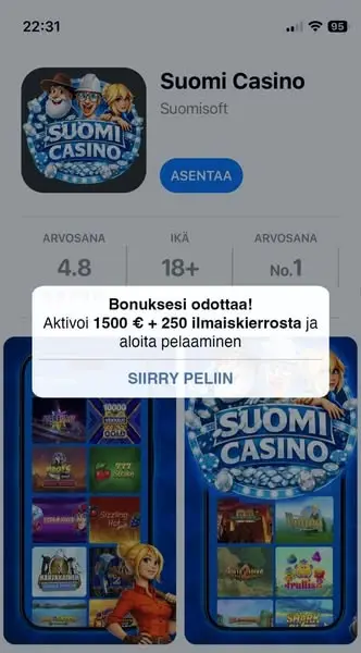 Кадр рекламы Suomi Casino