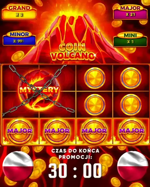 Кадр рекламы Coin Volcano Game