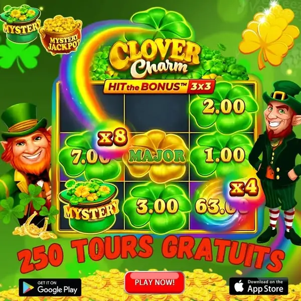 Кадр рекламы Clovers Megaways