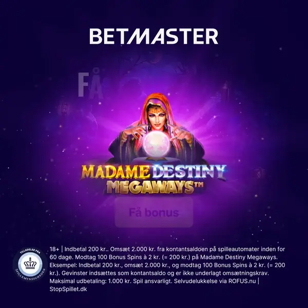 Кадр рекламы Betmaster Danmark