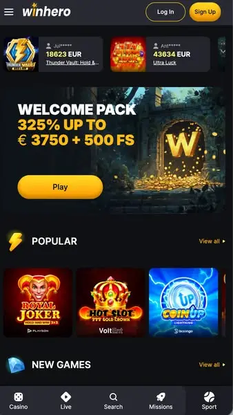 Кадр рекламы WinHero Duch Casino
