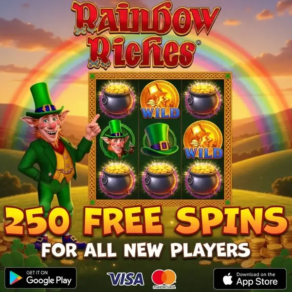 Кадр рекламы Rainbow Riches