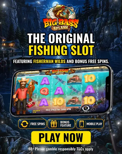 Кадр рекламы Big Bass Licensed partner