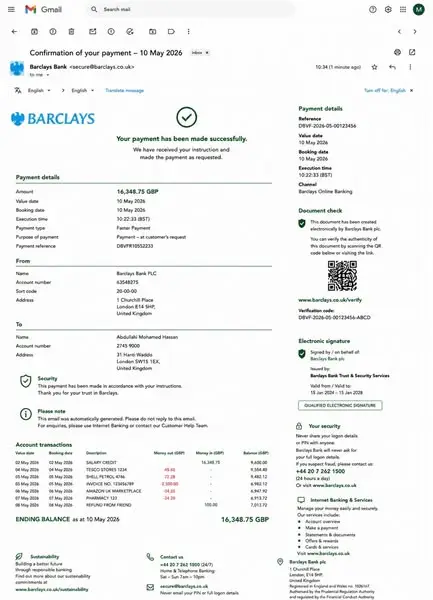 Кадр рекламы Abdullahi Mohamed Hassan