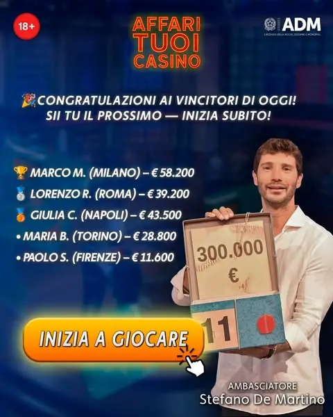 Кадр рекламы Affari Tuoi Casino