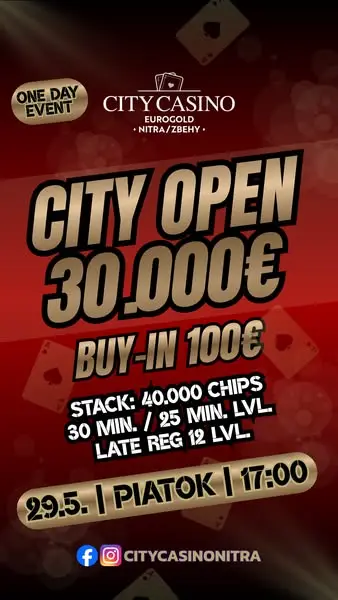 Кадр рекламы City Casino Eurogold Nitra - Zbehy