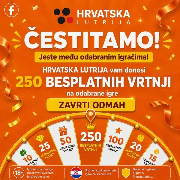 Кадр рекламы Hrvatska Lutrija Online
