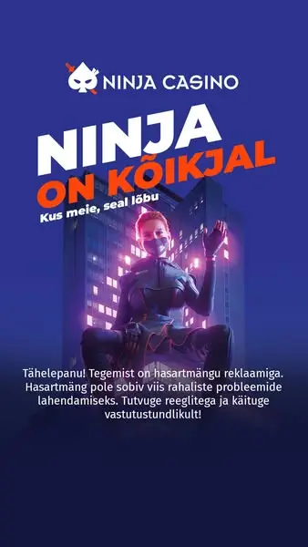 Кадр рекламы NinjaCasino Estonia