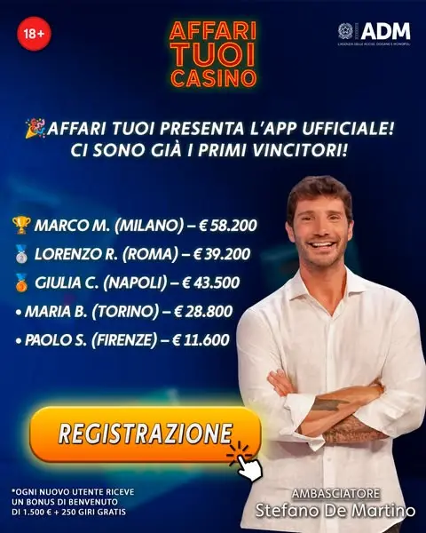 Кадр рекламы Affari Tuoi Online