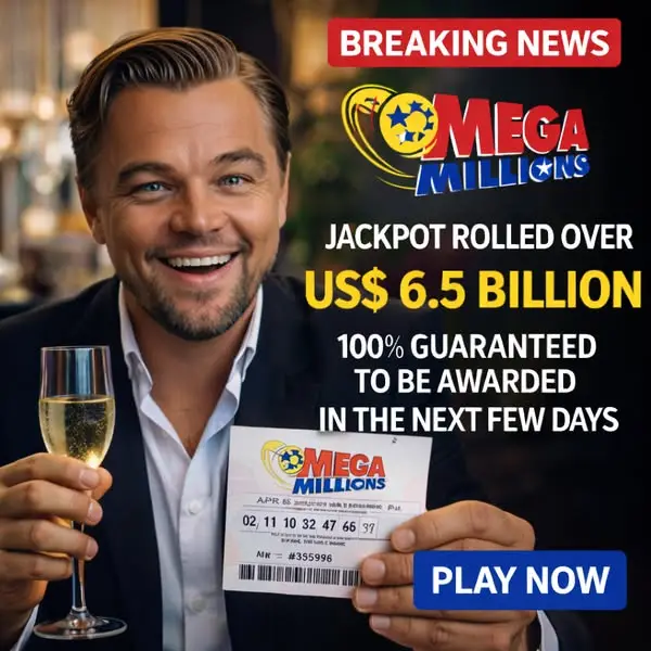 Кадр рекламы Mega Lottery USA
