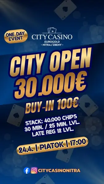 Кадр рекламы City Casino Eurogold Nitra - Zbehy