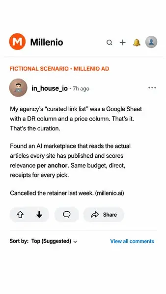 Кадр рекламы Millenio