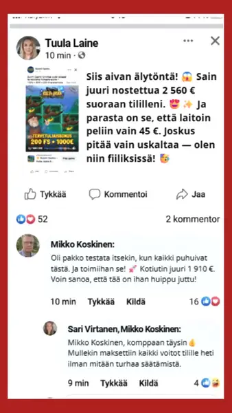 Кадр рекламы Casino Suomi