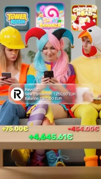 Кадр рекламы Sweet Bonanza EU