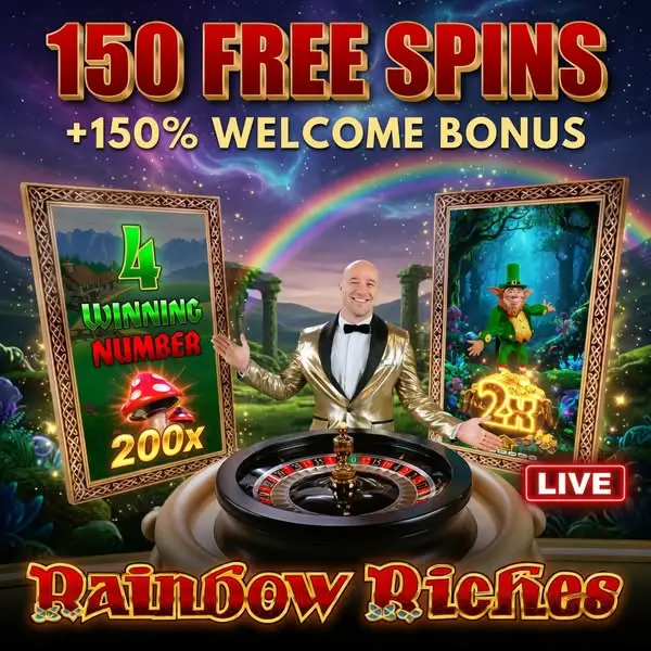 Кадр рекламы Rainbow Riches