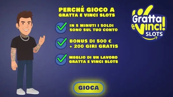 Кадр рекламы Gratta Evinci Slots